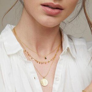 NWT GORJANA Chloe Mini Necklace Silver Plated